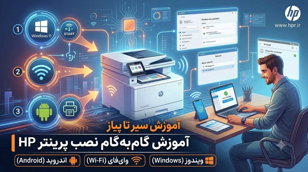 آموزش گام‌به‌گام نصب پرینتر HP